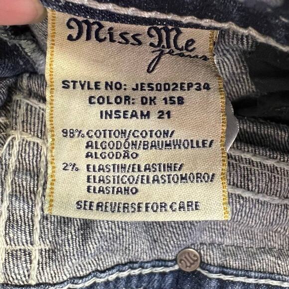 Miss Me Women's Easy Capri Size 27 (4) Embellished Cheetah Print Sequins Denim - Picture 8 of 16